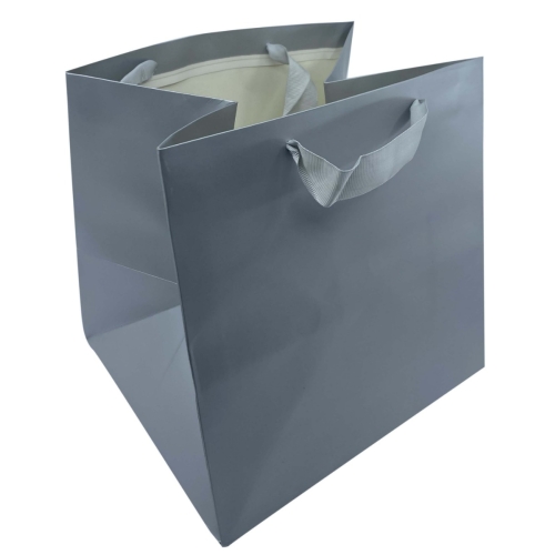 Punga hartie gri 23x23x20 cm, 250g