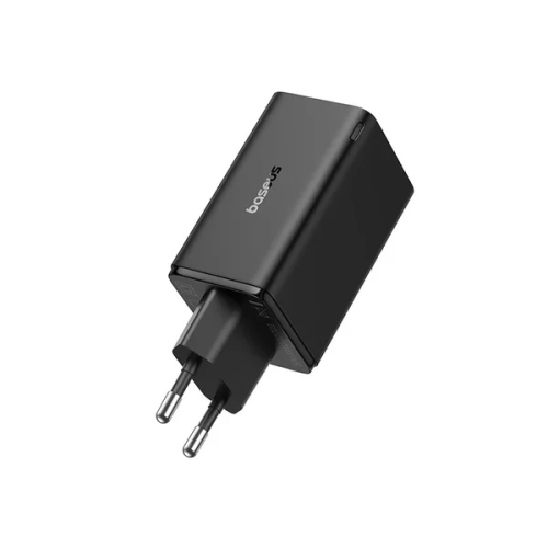 Incarcator retea Baseus GaN6 Pro, 65W, 2x USB si 2x USB-C, Fast Charge, Cablu USB-C la USB-C inclus Negru
