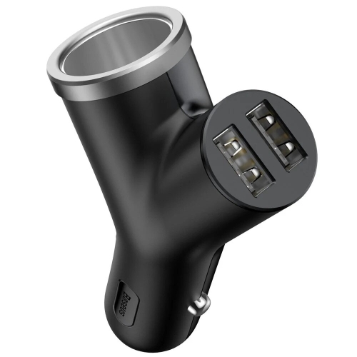 Incarcator Auto Baseus Y-Type cu Extensie Bricheta 2x USB-A