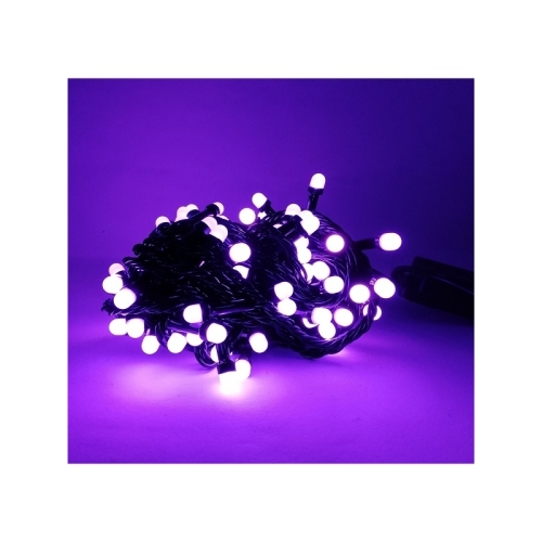 Instalatie Pom Craciun, 100 Becuri Led Mari, Mov