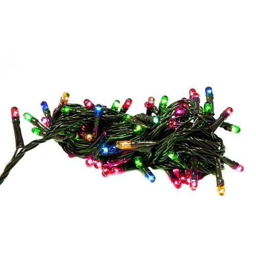 Instalatie Pom Craciun, 100 Becuri Led, Multicolora