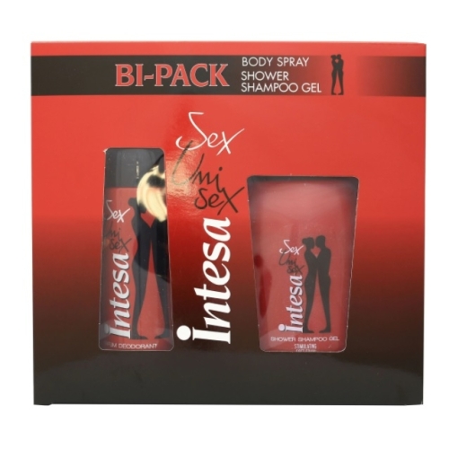 Intensa Set cadou unisex Gel de dus 250 ml si deodorant spray 125 ml. Produs pentru igiena personala