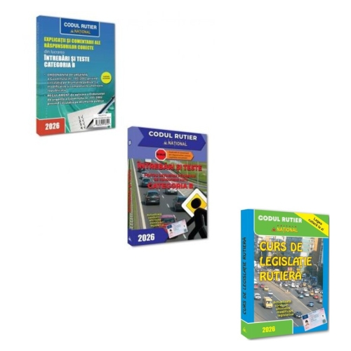 Pachet 2026 Intrebari teste si legislatie pentru obtinerea permisului de conducere auto categoria B