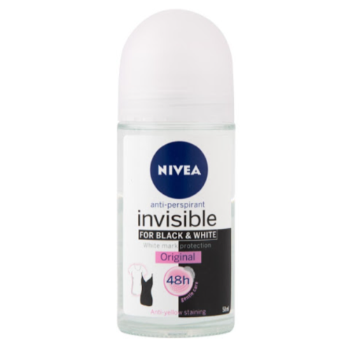 Deodorant Invisible Black&White roll-on 50 ml,  Nivea - Original