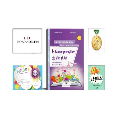 Pachet DZC: In lumea povestilor cu Vivi si Ari clasa pregatitoarea, Editura - Cd Press, Miade (Contribuie la cresterea fluentei in citire) Diploma si Medalie.