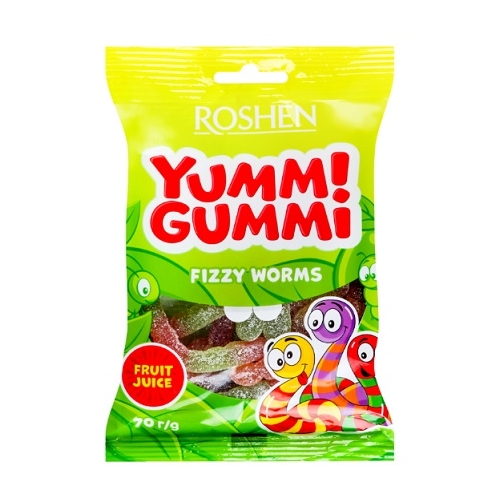 Jeleuri cu aroma de fructe Yummi Gummi 70 g, Roshen