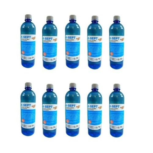 K-SEPT Virucid Dezinfectant maini pe baza de alcool 75%, 10x 750 ml. Produs antibacterian pentru maini