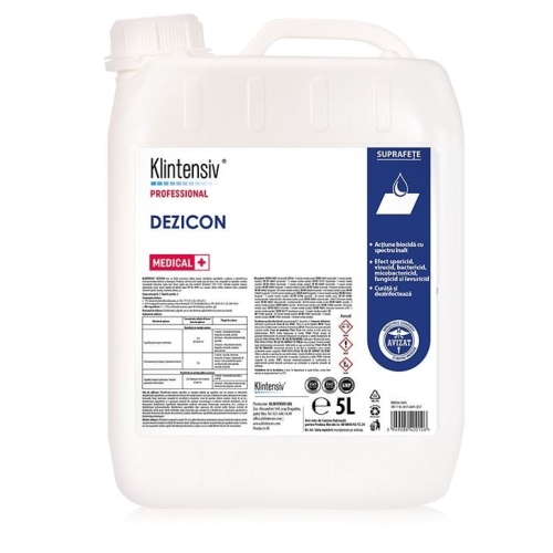 Dezinfectant concentrat de nivel inalt pentru suprafete 5L, Klintensiv Dezicon