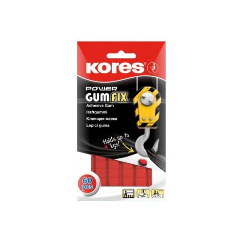 Pastile autoadezive Kores Power Gumfix, 60 buc/set