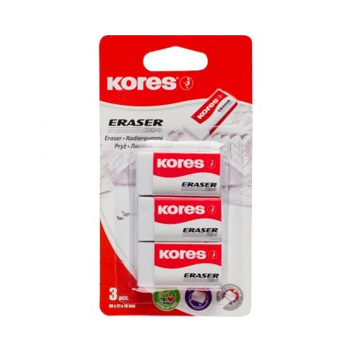 Radiera KE-30, 40x21x10mm, 3 buc/blister (KS40311)