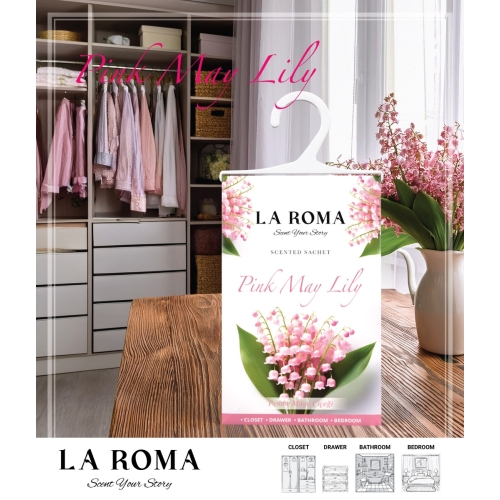 Odorizant de dulap, saculet parfumat Margaritar Roz, 26 g, La Roma