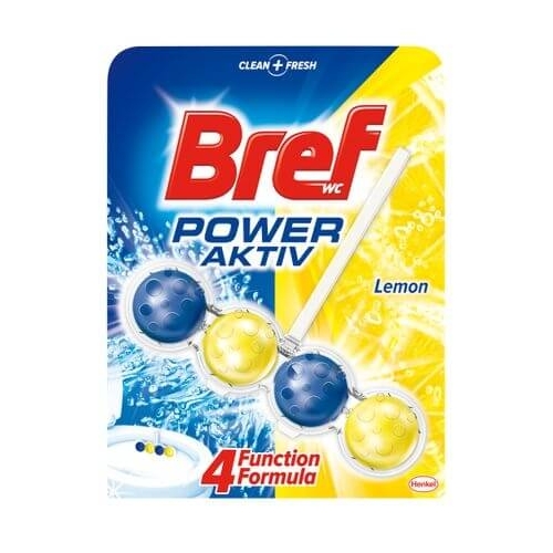 Bref WC Odorizant toaleta Power Aktiv Lemon, 50 g. Produs de igienizare baie