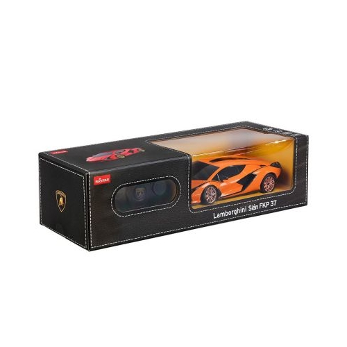Masina cu telecomanda Lamborghini Sian portocaliu cu scara 1 la 24, Rastar