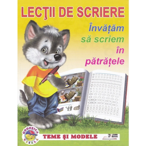 Lectii de scriere. Invatam sa scriem in patratele, editura Bibilion. Carti educative pentru copii