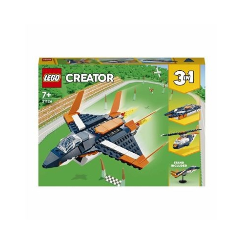 LEGO Creator 3 in 1 Avion supersonic 31126, 215 piese LEGO Creator Lego