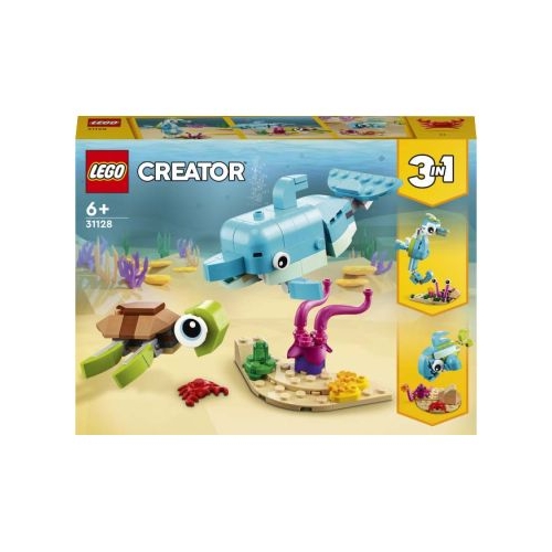 LEGO Creator 3 in 1 Delfin si broasca testoasa 31128, 137 piese