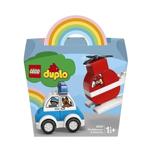 LEGO DUPLO. Elicopter de pompieri si masina de politie 10957, 14 piese