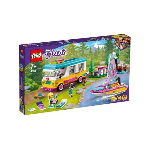 LEGO Friends Furgoneta de camping si barca cu panze 41681, 487 piese
