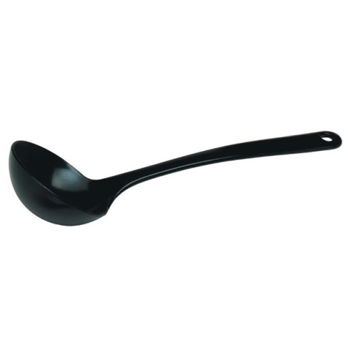 Lingura servire adanca / polonic, Hendi, 30 cm, 140 ml, plastic negru rezistent termic