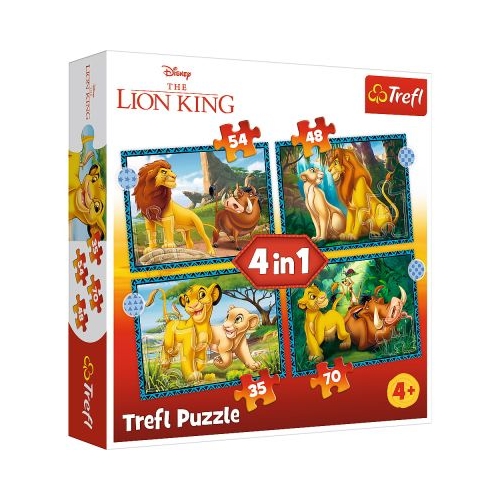 Puzzle 4in1 Lion King - Aventurile lui Simba