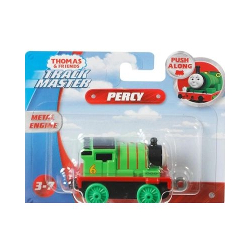 Locomotiva de impins Trackmaster Percy cu pete colorate, Thomas &amp; Friends