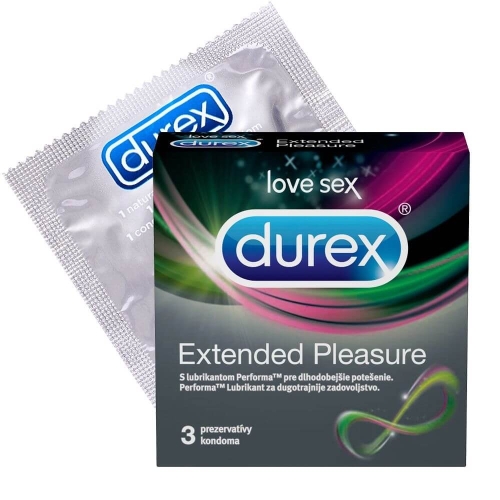 Durex Prezervative Extended Pleasure, 3 buc. Produs recomandat pentru igiena sexuala