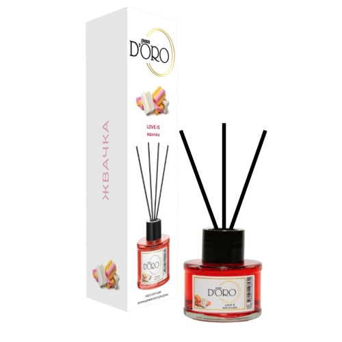 Odorizant camera cu betisoare aroma de Bubble Gum, 55 ml, gamma D'ORO