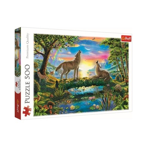 Puzzle lupi in natura 500 de piese, Trefl