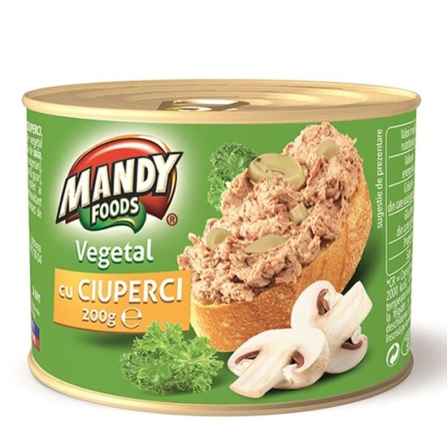 Mandy Pate Vegetal cu ciuperci, 200 gpe grupdzc.ro✅. Descopera gama copleta de produse la oferte speciale✅!