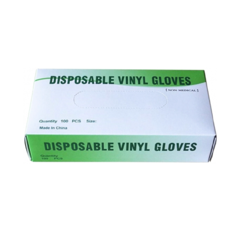 Manusi unica folosinta vinil nepudrate albe marimea M, 100 buc Gloves