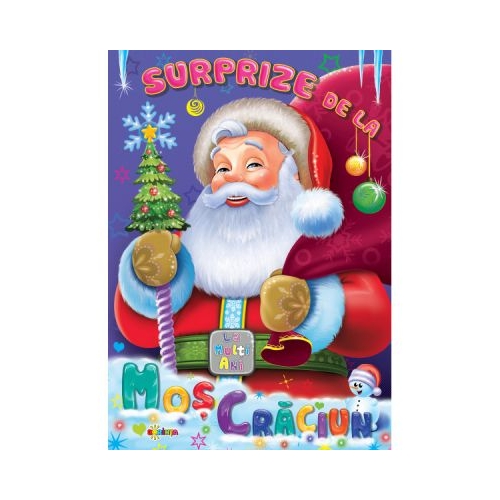 Marea carte de colorat. Surprize de la Mos Craciun, editura Dorinta. Material didactic cu activitati pentru copii.