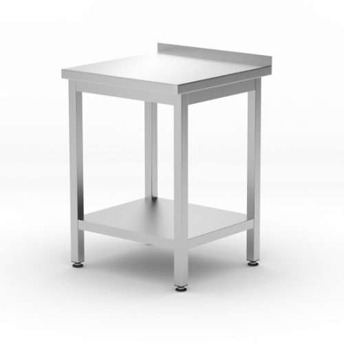 Masa de perete cu polita insurubabila, HENDI, Budget Line, 600x600x(H)850mm
