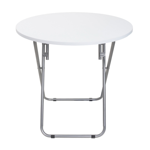 Masa plianta rotunda cu blat mdf, dimensiuni 70x70cm, alb, Floria