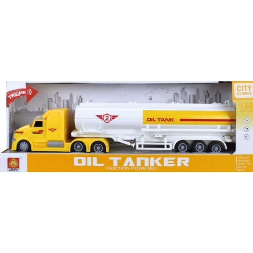 Camion cisterna transport combustibil, cu sunete si lumini, scara 1: 50