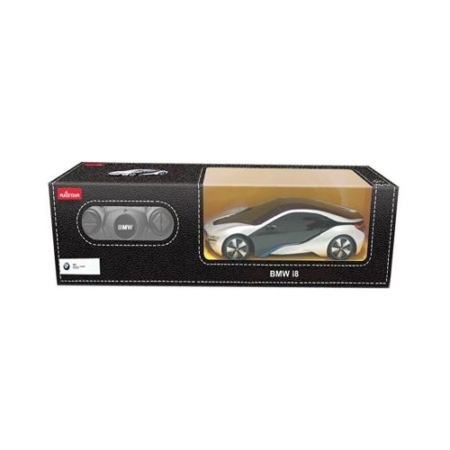 Masina cu telecomanda BMW I8 alb, scara 1: 24, Rastar