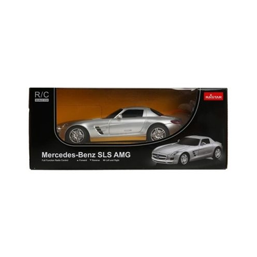 Masina cu telecomanda Mercedes-Benz SLS AMG argintiu, scara 1: 24, Rastar