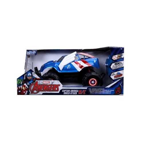 Masinuta cu telecomanda Marvel RC Captain America, JadaToys