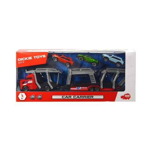 Set cu 3 masinute metalice-rosu, Dickie