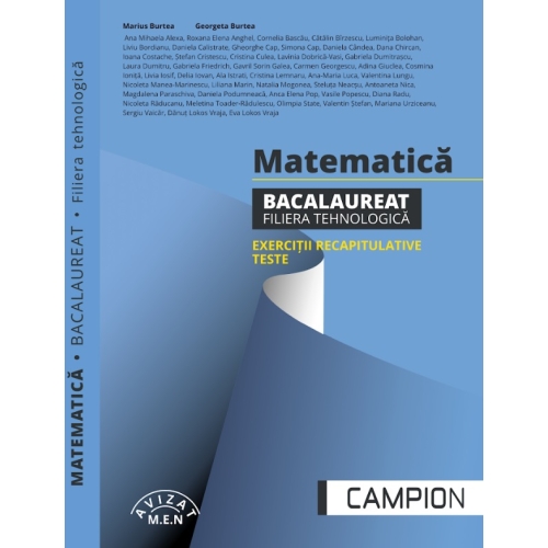 Matematica. Bacalaureat filiera tehnologica 2026. Exercitii recapitulative. Teste - Marius Burtea