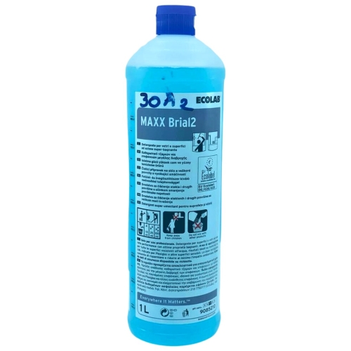 Ecolab MAXX2 Brial Detergent pentru curatare suprafete si geamuri, 1 L. Produse de curatare pentru casa si exterior
