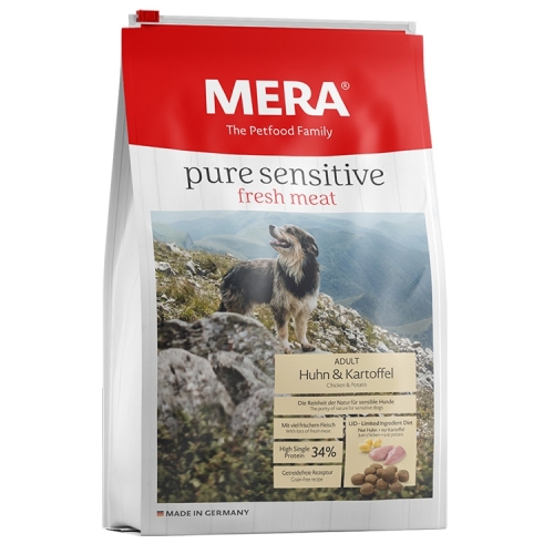 MERA Hrana Uscata Caini Pure Sensitive Fresh Meat Adult Medium/Maxi Pui si Cartof 12.5 kg