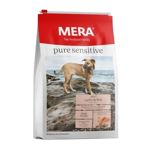 MERA Hrana uscata pentru caini Pure Sensitive, Adult, Somon si Orez 12.5 kg
