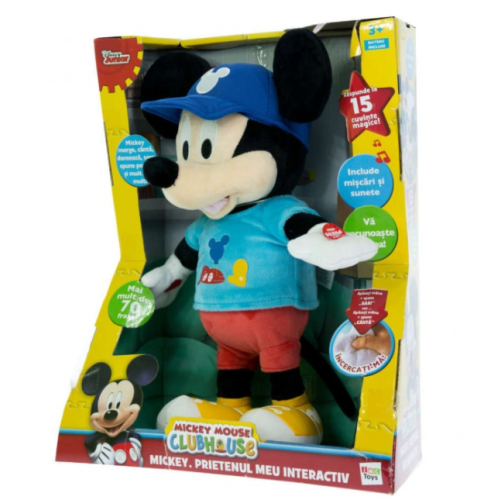 Jucarie de plus Disney Mickey Mouse, prietenul meu interactiv