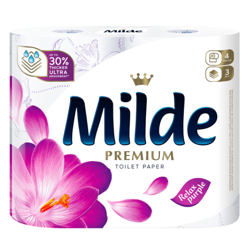 MILDE HARTIE IGIENICA 4ROLE 3STRATURI RELAX PURPLE