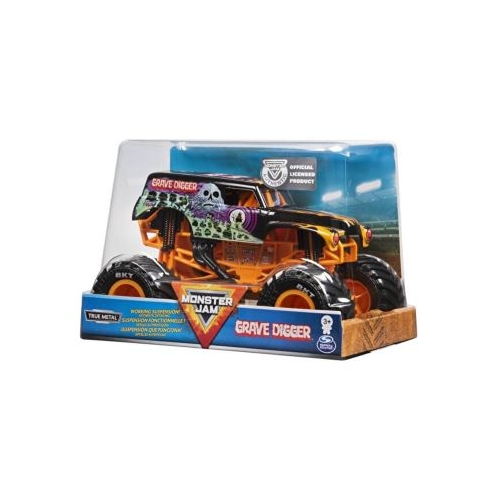 Monster Jam, macheta metalica scara 1;24 Grave Digger, Spin Master