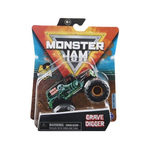 Monster Jam Masinuta metalica Grave Digger Negru scara 1: 64