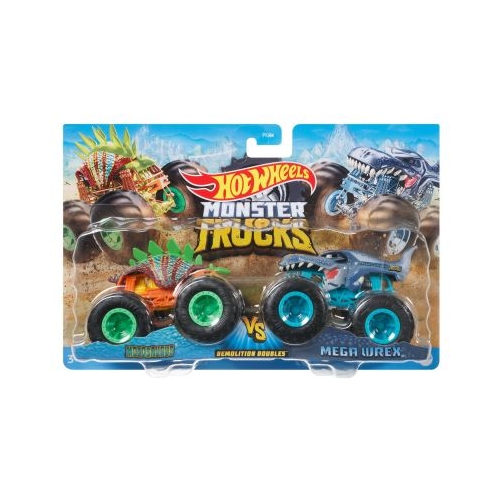 Set Monster Truck 2 masini Motosaurus si Mega Wrex, Hot Wheels