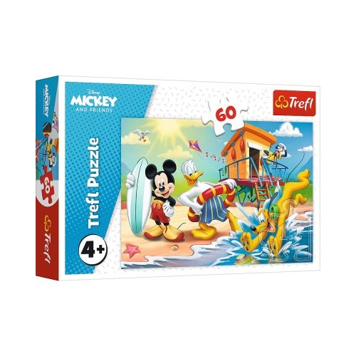 Puzzle distractie pe plaja cu Mickey Mouse