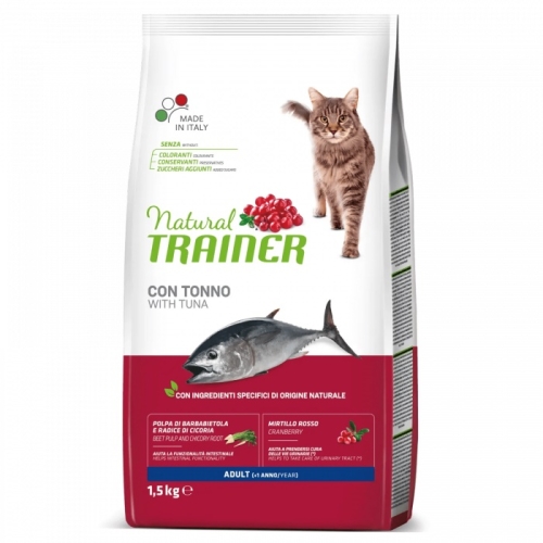 Hrana uscata, Pisici,  Adult, cu Ton, 1.5 kg, Natural Trainer