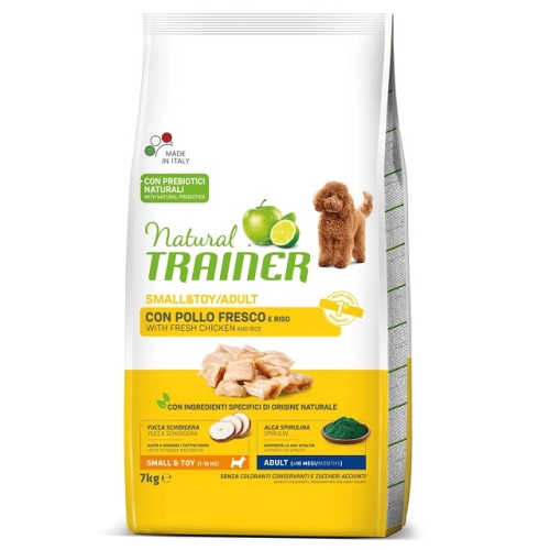 Hrana uscata, caini, Mini Adult, cu Pui si orez, 7 kg, Natural Trainer Maintenance 